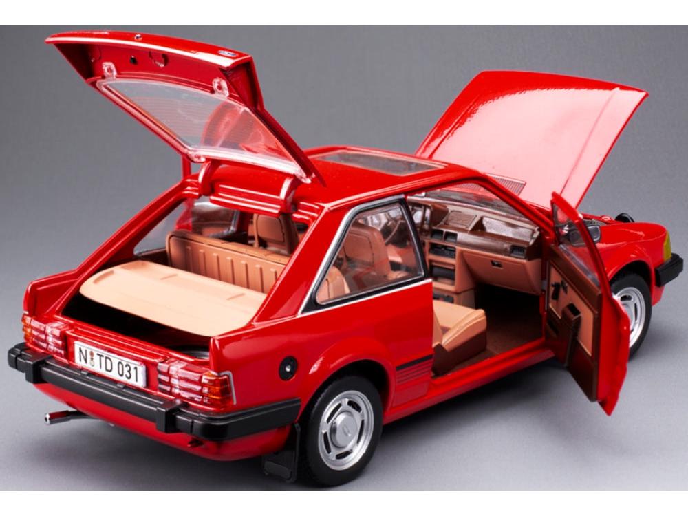 Ford Escort Mk3 Ghia 1981 Red LHD 1:18 Scale Sun Star Diecast Model Car