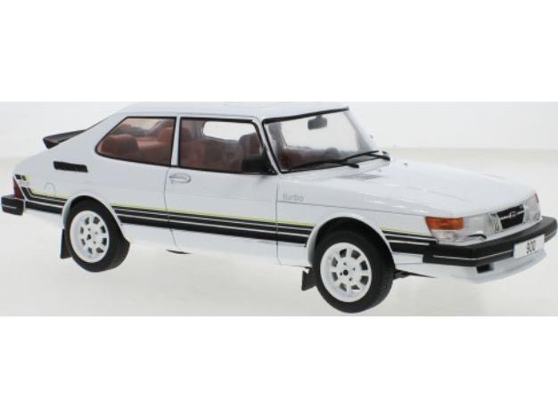 Saab 900 Turbo White 1981 1:18 Scale Model Car Group Diecast Model Car-Model Car Group-Diecast Model Centre