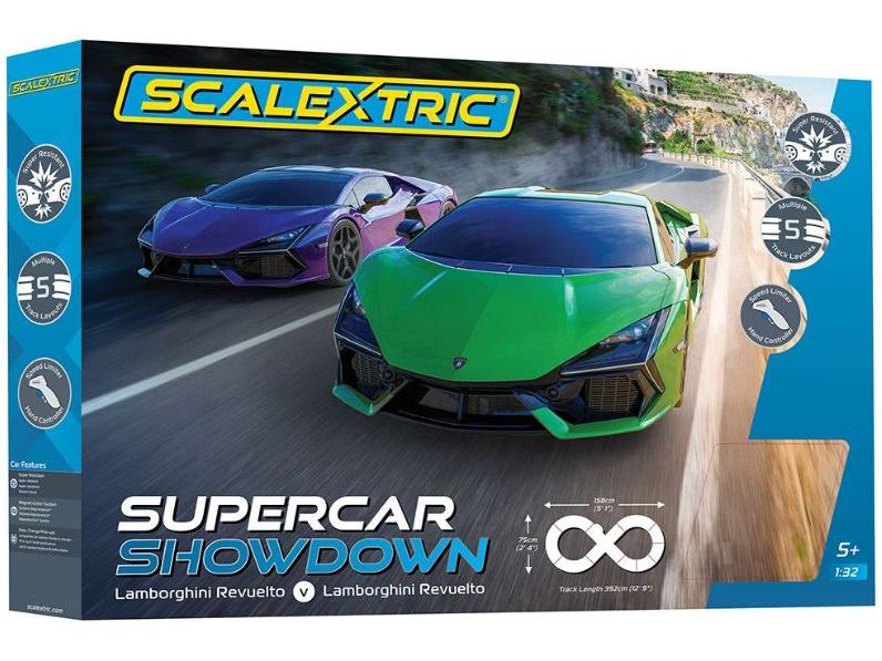 Scalextric Supercar Showdown Lamborghini Vs Lamborghini Standard Analogue Set 1:32 Scale-Scalextric-Diecast Model Centre