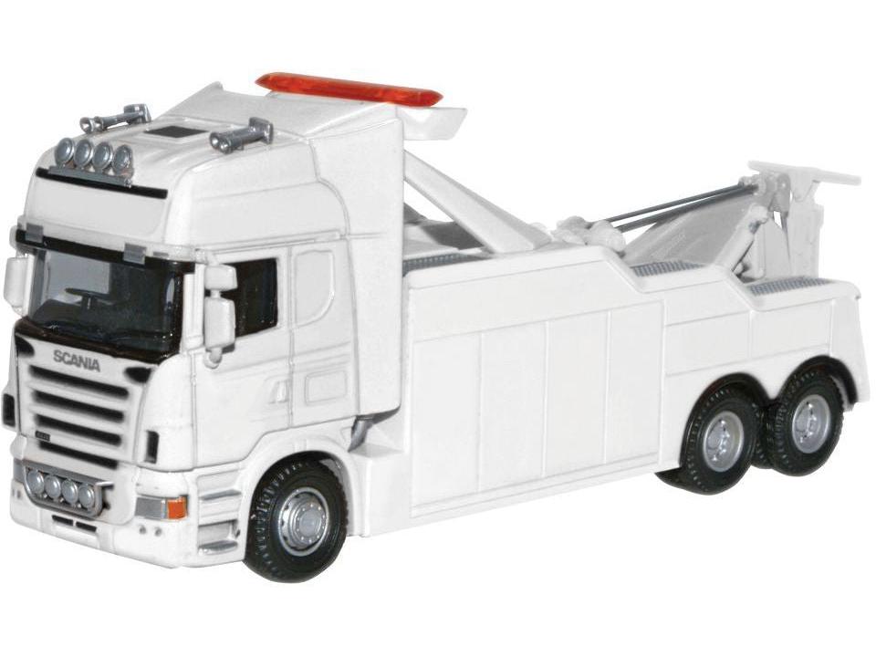 Scania Topline Recovery Truck Plain White w/light bar 1:76 Scale Diecast Truck – Oxford Diecast-Oxford Diecast-Diecast Model Centre