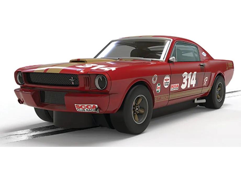 Shelby GT350H Red and Gold 1:32 Scale Scalextric Slot Racing Car-Scalextric-Diecast Model Centre