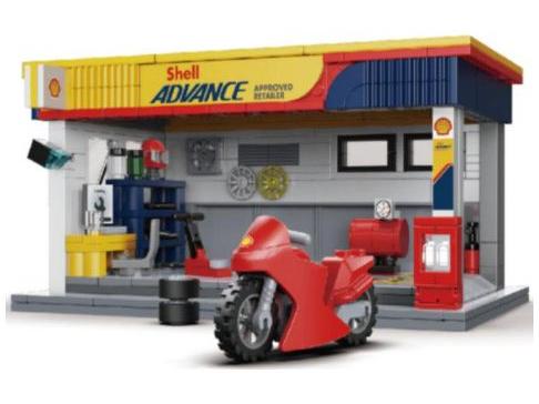 Shell Maintenance Service Station Brick Builder (330 pcs) Cada Kit-Cada-Diecast Model Centre