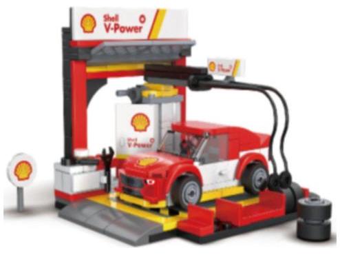 Shell Pit Stop Staging Station Brick Builder (237 pcs) Cada Kit-Cada-Diecast Model Centre