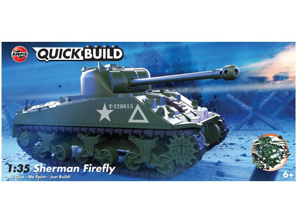 Sherman Firefly Airfix QUICKBUILD Plastic Kit-Airfix-Diecast Model Centre