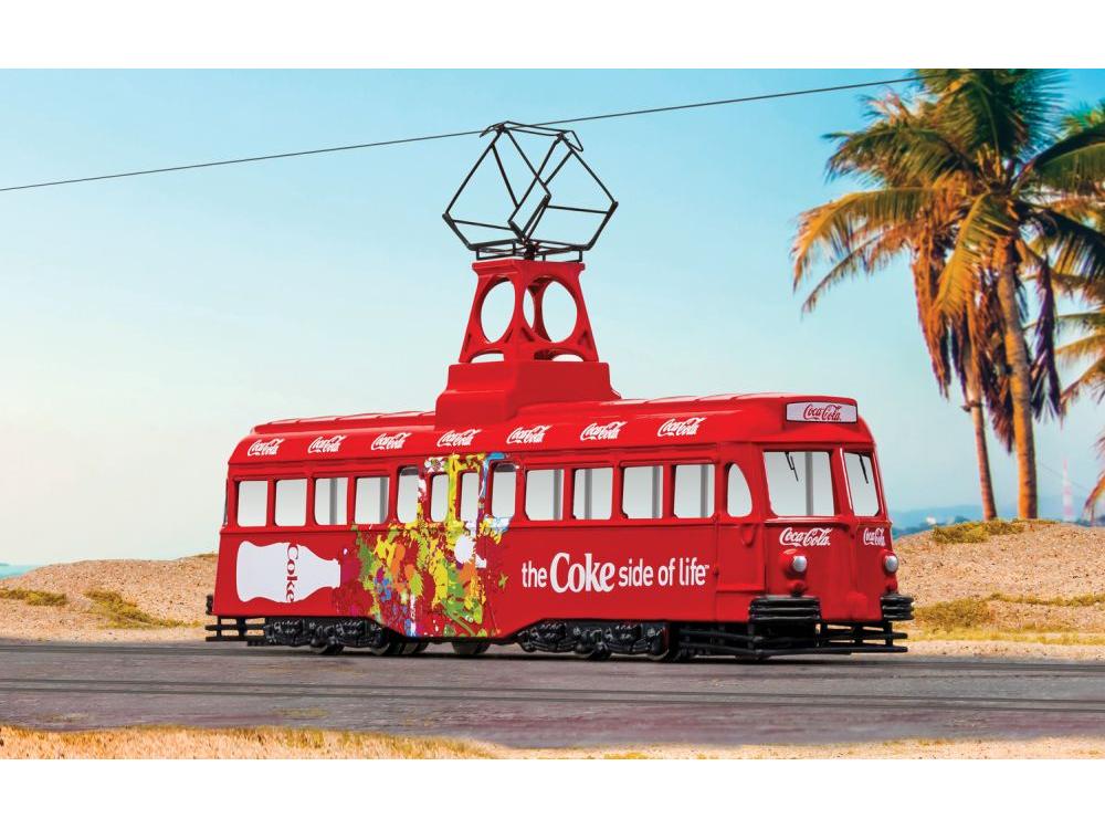 Single Decker Tram Coca Cola Coke Side of Life 1:76 Scale Corgi Diecast Model-Corgi-Diecast Model Centre