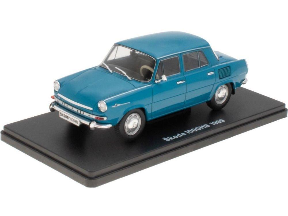 Skoda 1000MB 1969 Blue 1:24 Scale Unbranded Diecast Model Car-Unbranded-Diecast Model Centre