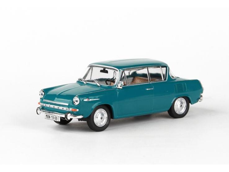 Skoda 1100MBX 1969 Dark Blue Green 1:43 Scale Abrex Diecast Model Car-Abrex-Diecast Model Centre