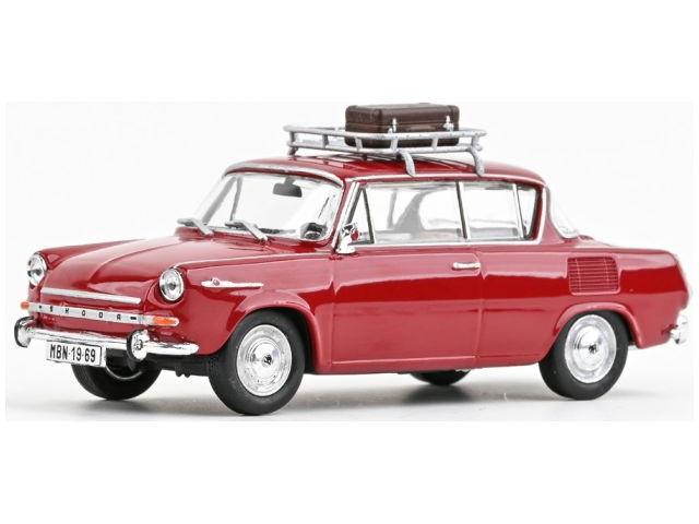 Skoda 1100MBX 1969 Ruby Red 1:43 Scale Abrex Diecast Model Car-Abrex-Diecast Model Centre