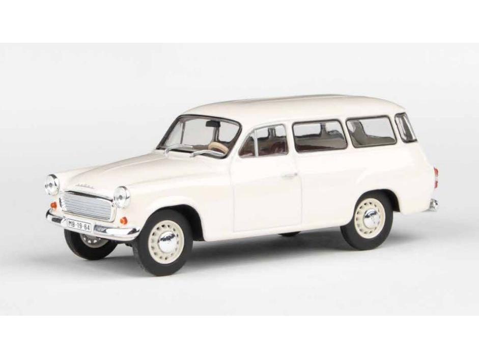 Skoda 1202 1964 White 1:43 Scale Abrex Diecast Model Car-Abrex-Diecast Model Centre