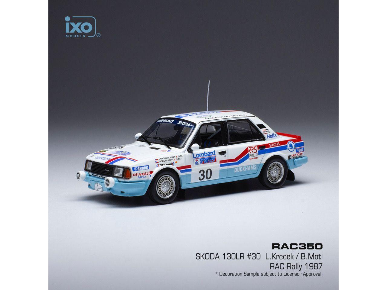 Skoda 130 L #30 RAC Rallye 1987 L.Krecek/ B.Motl 1:43 Scale IXO Diecast Model Car-IXO-Diecast Model Centre