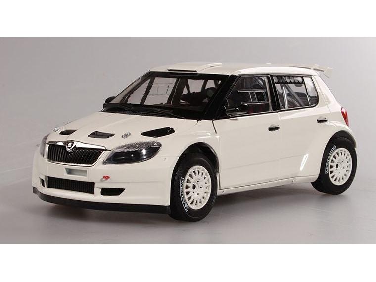 Skoda Fabia II FL S2000 2010 White/Gravel Wheels 1:18 Scale Abrex Diecast Model Car-Abrex-Diecast Model Centre
