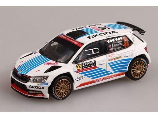 Skoda Fabia III R5 2015 Monte Carlo 2017 #32 Kopecký - Dresler 1:43 Scale Abrex Diecast Model Car-Abrex-Diecast Model Centre