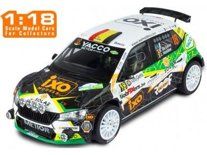 Skoda Fabia R5 Evo #18 C. De Cecco/J.Humblet Rally Condroz 2019 1:18 Scale Diecast Model-IXO-Diecast Model Centre