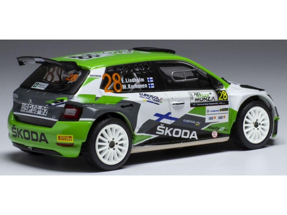 Skoda Fabia R5 Evo #28 WRC Rallye Monza 2020 E.Lindholm/M.Korhonen 1:43 Scale IXO Diecast Model Car-IXO-Diecast Model Centre