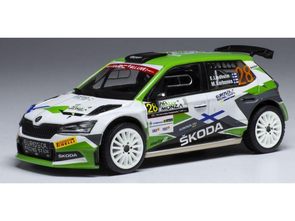 Skoda Fabia R5 Evo #28 WRC Rallye Monza 2020 E.Lindholm/M.Korhonen 1:43 Scale IXO Diecast Model Car-IXO-Diecast Model Centre