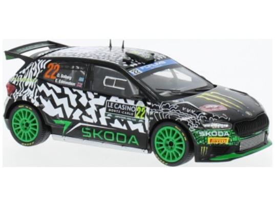 Skoda Fabia Rally2 #22 WRC Monte Carlo 2024 O.Solberg/E.Edmondson 1:43 Scale IXO Diecast Model Car-IXO-Diecast Model Centre