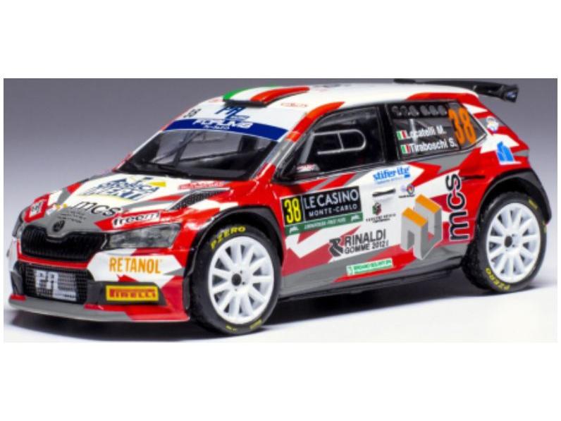 Skoda Fabia Rally2 #38 WRC Rallye Monte Carlo M.Locatelli/S.Tiraboschi 1:43 Scale IXO Diecast Model Car-IXO-Diecast Model Centre