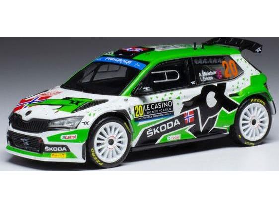 Skoda Fabia Rally2 EVO #20 WRC Rally Monte Carlo 2022 A.Mikkelsen/E.Torstein 1:43 Scale IXO Diecast Model Car-IXO-Diecast Model Centre