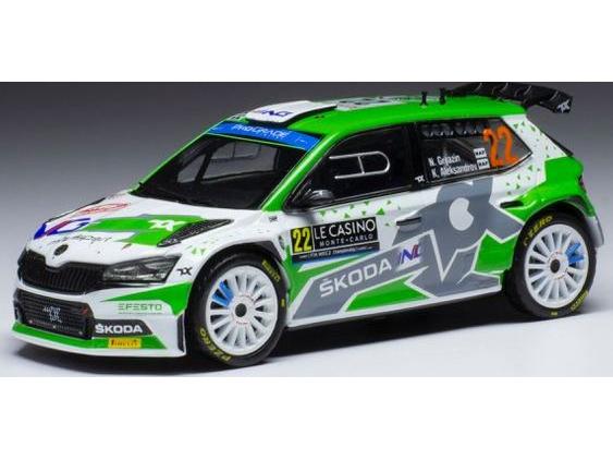 Skoda Fabia Rally2 EVO #22 WRC Rally Monte Carlo 2022 N.Gryazin/K.Aleksandrov 1:43 Scale IXO Diecast Model Car-IXO-Diecast Model Centre