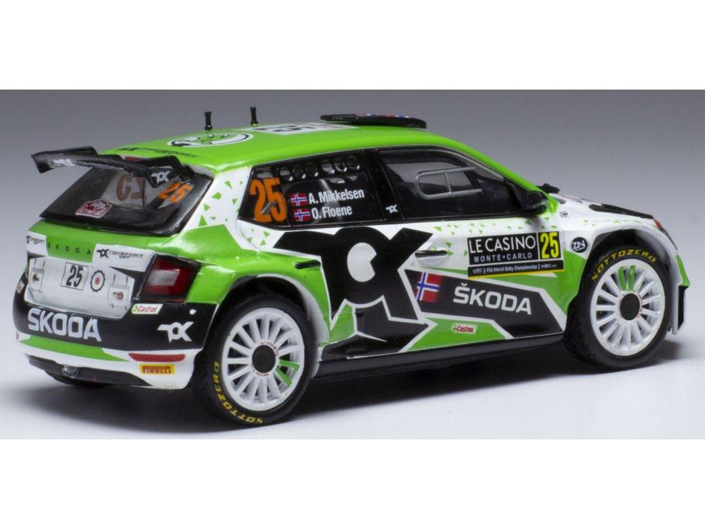 Skoda Fabia Rally2 EVO #25 Rally Monte Carlo 2021 A.Mikkelsen/O.Floene 1:43 Scale IXO Diecast Model Car-IXO-Diecast Model Centre