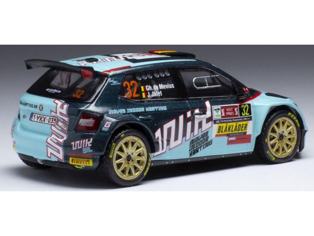 Skoda Fabia Rally2 EVO #32 Rally Ypres 2021 G.de Mevius/J.Jalet 1:43 Scale IXO Diecast Model Car-IXO-Diecast Model Centre