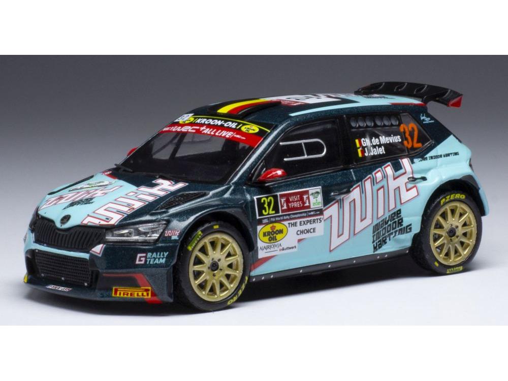 Skoda Fabia Rally2 EVO #32 Rally Ypres 2021 G.de Mevius/J.Jalet 1:43 Scale IXO Diecast Model Car-IXO-Diecast Model Centre