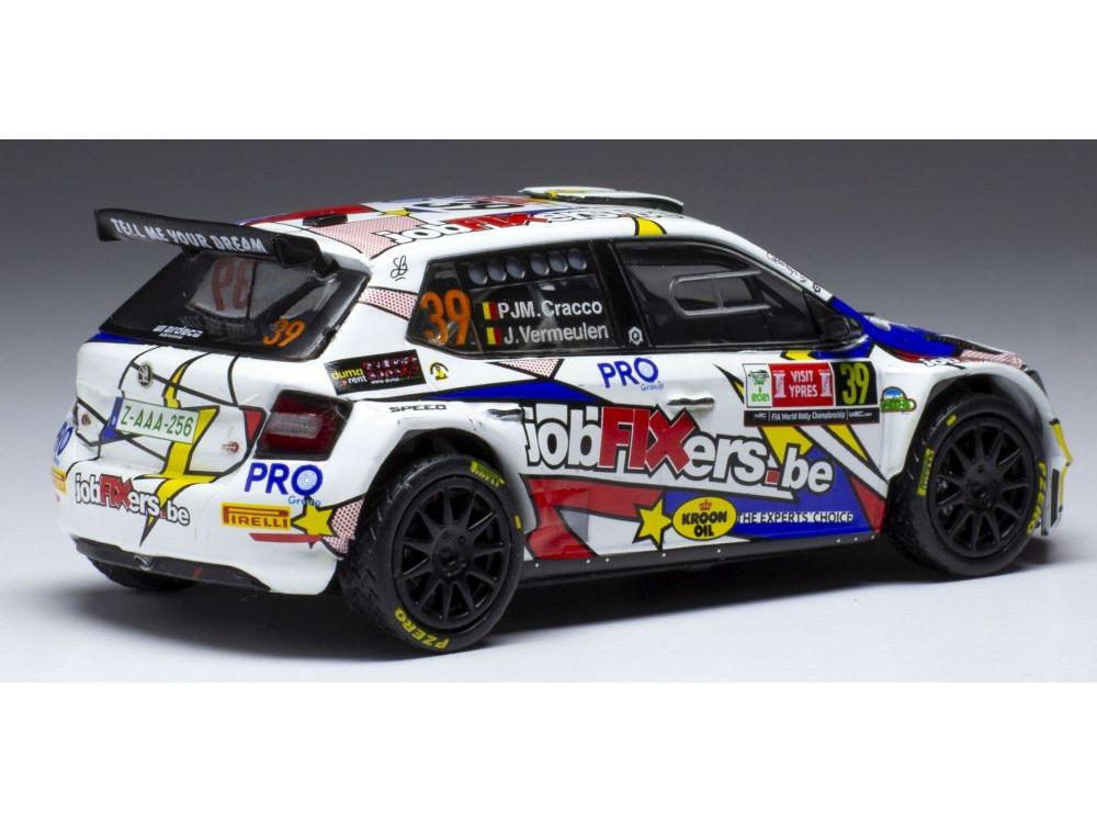 Skoda Fabia Rally2 EVO #39 Rally Ypres 2021 P.J.M.Cracco/L.Vermeulen 1:43 Scale IXO Diecast Model Car-IXO-Diecast Model Centre