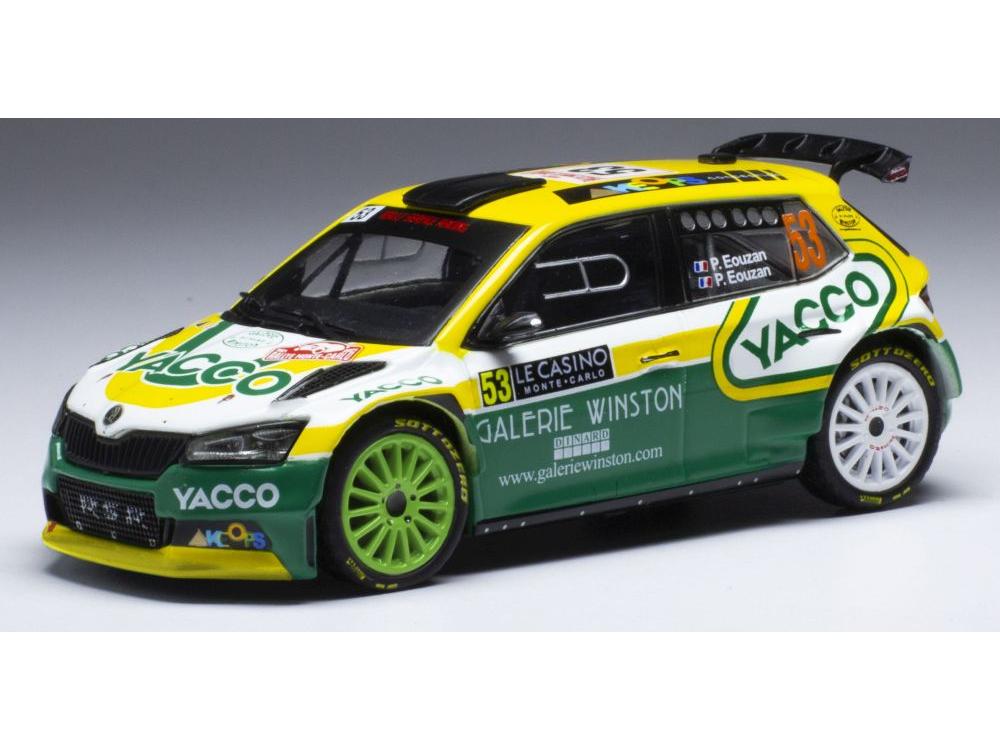 Skoda Fabia Rally2 EVO #53 Rally Monte Carlo 2021 P.Eouzan/P.Eouzan 1:43 Scale IXO Diecast Model Car-IXO-Diecast Model Centre