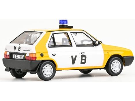 Skoda Favorit 136L 1988 Czechoslovak Communist Police 1:43 Scale Diecast Car – Abrex-Abrex-Diecast Model Centre