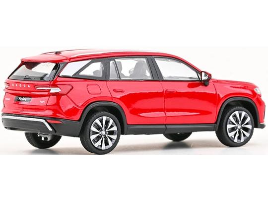 Skoda Kodiaq II 2023 Velvet Red Metallic 1:43 Scale Diecast Car – Abrex-Abrex-Diecast Model Centre
