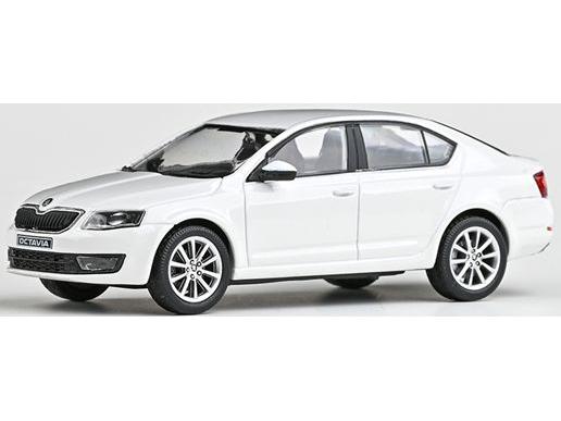 Skoda Octavia III 2012 White Candy 1:43 Scale Diecast Model Car – Abrex-Abrex-Diecast Model Centre