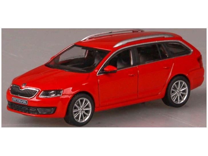 Skoda Octavia III Estate 2013 Corrida Red 1:43 Scale Abrex Diecast Model Car-Abrex-Diecast Model Centre