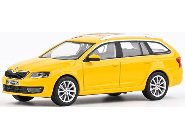 Skoda Octavia III Estate 2013 Yellow Taxi 1:43 Scale Abrex Diecast Model Car-Abrex-Diecast Model Centre