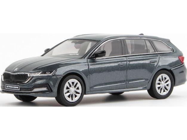 Skoda Octavia IV Estate 2020 Quartz Grey Metallic 1:43 Scale Abrex Diecast Model Car-Abrex-Diecast Model Centre