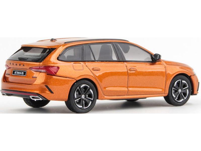 Skoda Octavia IV Estate RS 2020 Phoenix Orange Metallic 1:43 Scale Abrex Diecast Model Car-Abrex-Diecast Model Centre
