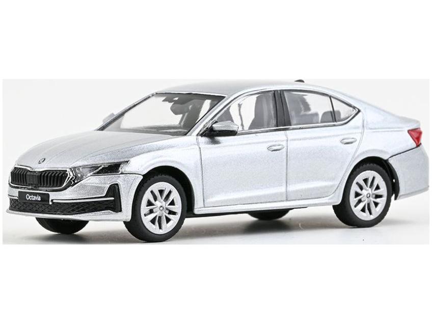 Skoda Octavia IV FL 2024 Silver Brilliant Metallic 1:43 Scale Abrex Diecast Model Car-Abrex-Diecast Model Centre