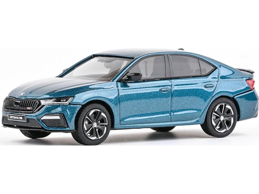 Skoda Octavia IV RS 2020 Admiral Blue Metallic 1:43 Scale Abrex Diecast Model Car-Abrex-Diecast Model Centre