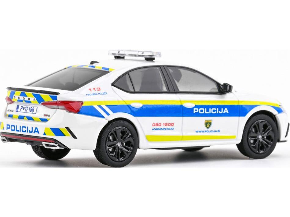 Skoda Octavia IV RS 2020 Police Slovenia 1:43 Scale Abrex Diecast Model Car-Abrex-Diecast Model Centre