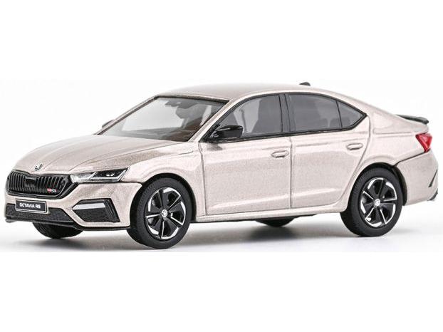 Skoda Octavia IV RS 2020 Sahara Beige Metallic 1:43 Scale Abrex Diecast Model Car-Abrex-Diecast Model Centre