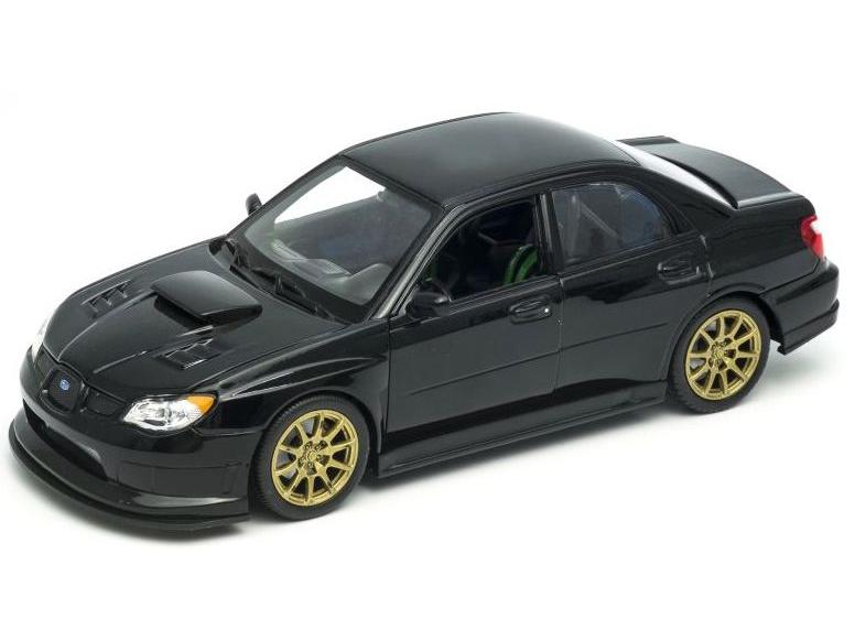 Subaru Impreza WRX STi 2010 Black 1:24 Scale Welly Diecast Model-Welly-Diecast Model Centre
