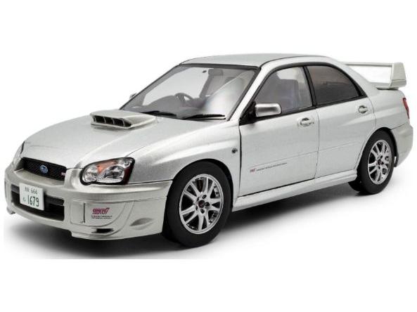 Subaru Impreza WRX STi Premium Silver Effect 2003 1:18 Scale Solido Diecast Model Car-Solido-Diecast Model Centre