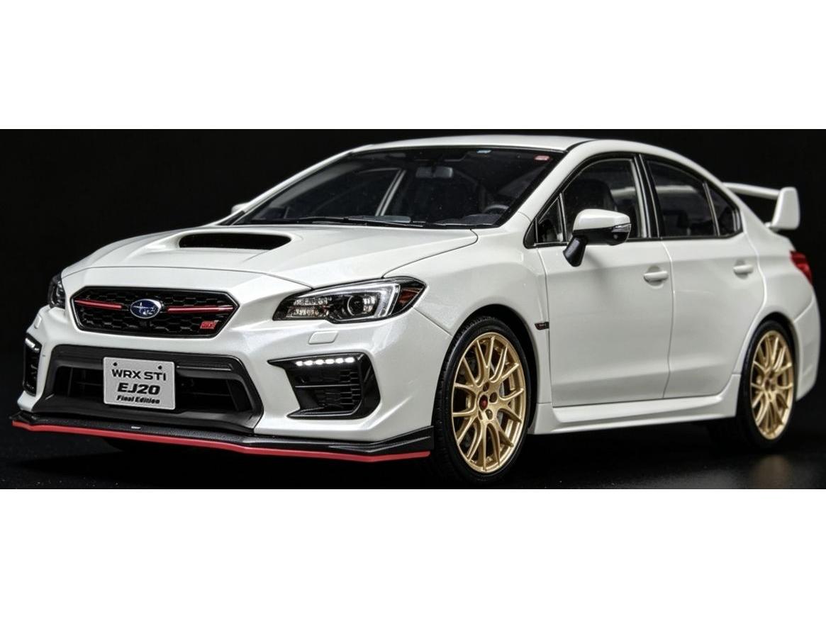 Subaru WRX STi EJ20 Final Edition WB Crystal White Pearl 1:18 Scale Diecast Model Car – Sun Star-Sun Star-Diecast Model Centre