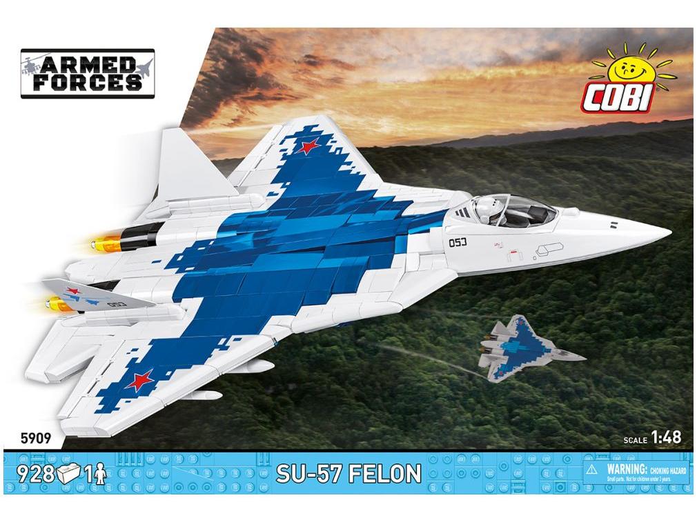 Sukhoi SU-57/Felon (900 pcs) Cobi Brick Build Kit-Cobi-Diecast Model Centre