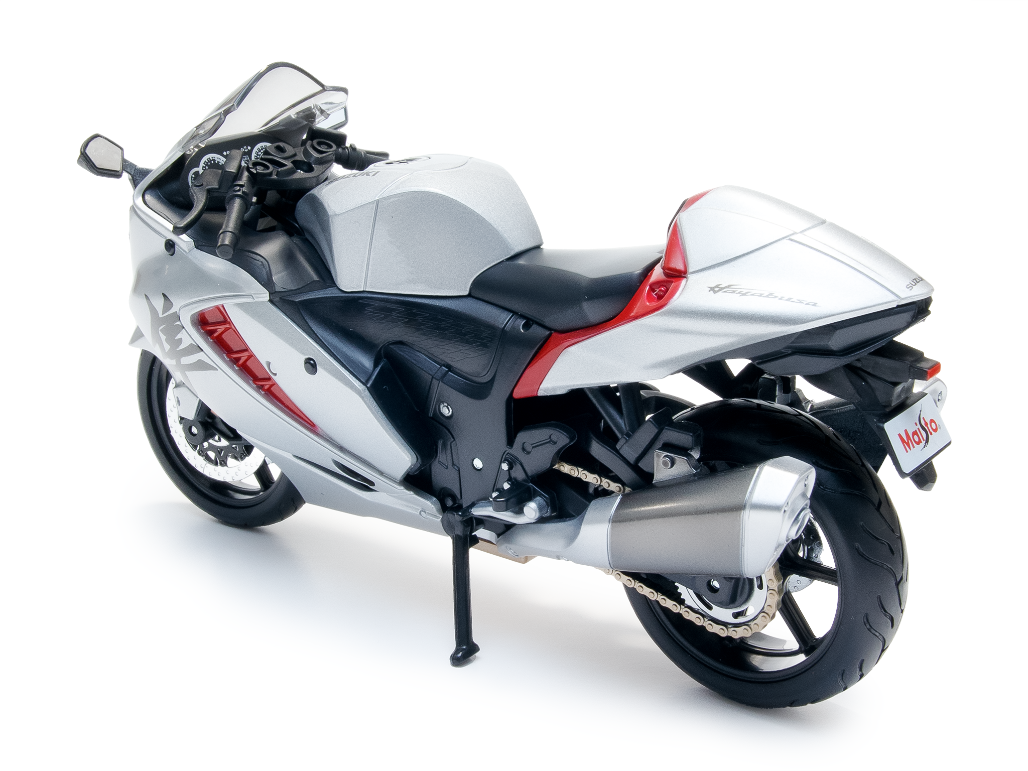 Suzuki Hayabusa 2021 silver 1:12 Scale Motorcycle Model