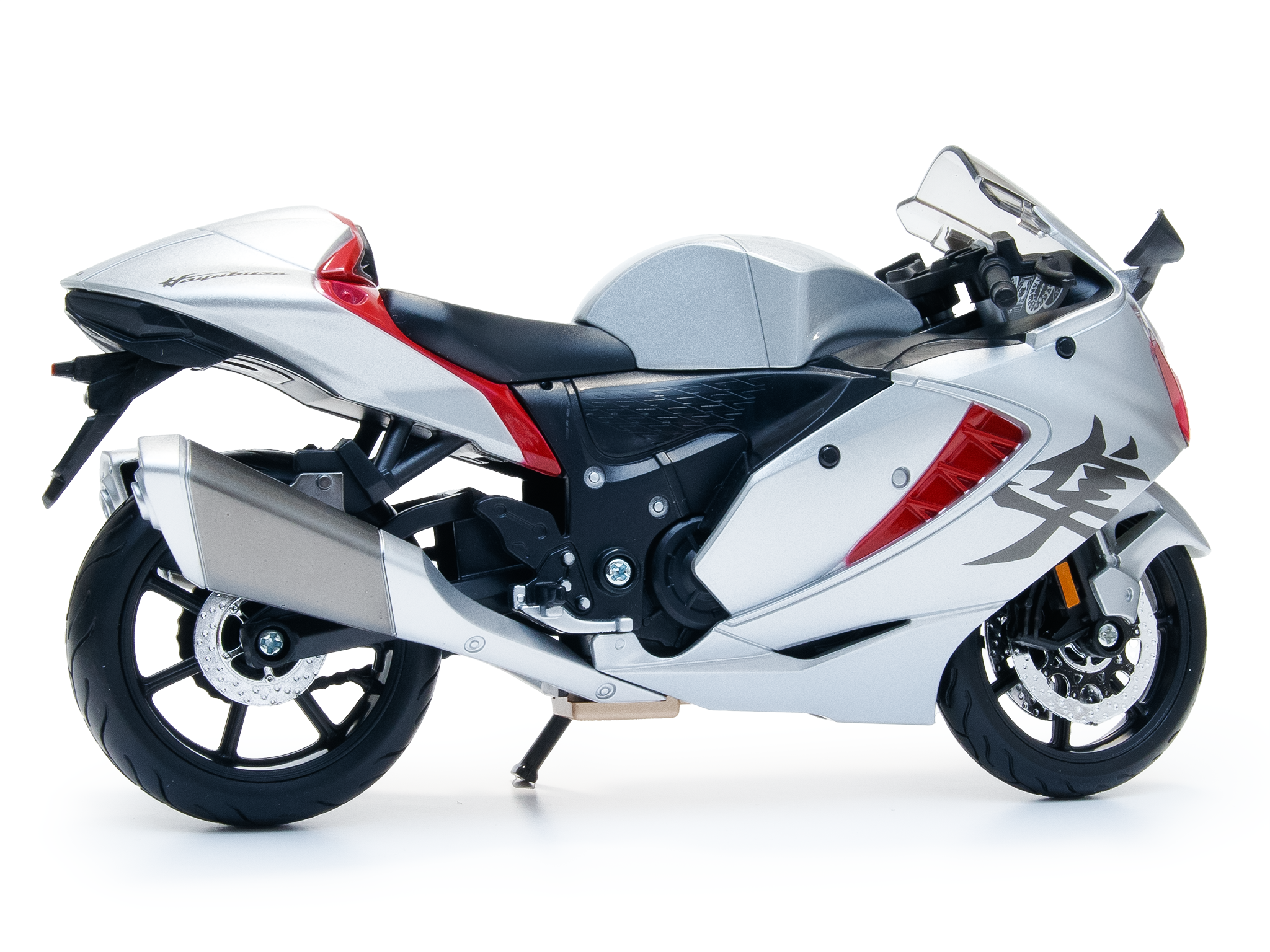 Suzuki Hayabusa 2021 silver 1:12 Scale Motorcycle Model