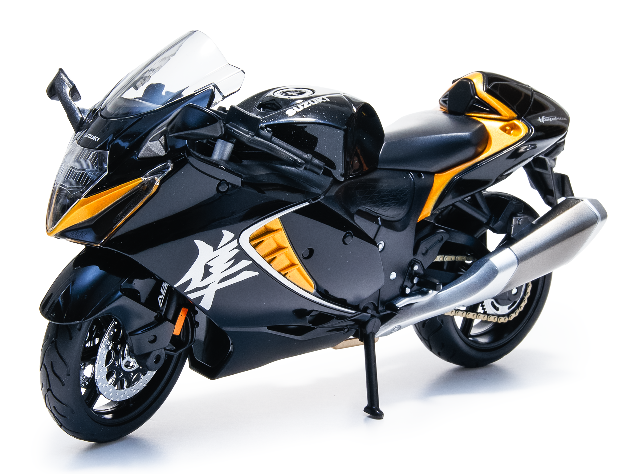 Suzuki Hayabusa 2022 black/orange 1:12 Scale Motorcycle Model