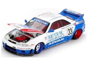Nissan Skyline GT-R (R33) BFTHR V1 1:64 Scale Diecast Model Car – MINI GT