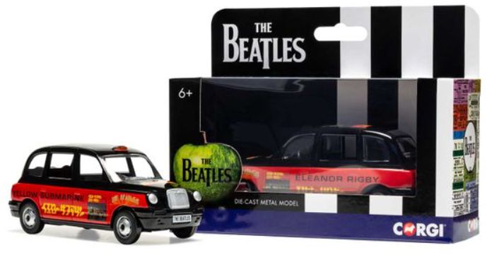 The Beatles London Taxi 'Yellow Submarine' Eleanor Rigby 1:36 Scale Corgi Diecast Model-Corgi-Diecast Model Centre