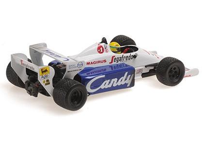 Toleman Hart TG184 (Dirty Version) 2nd F1 Monaco GP 1984, Ayrton Senna 1:43 Scale Diecast Car – Minichamps-Minichamps-Diecast Model Centre