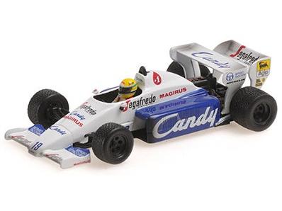 Toleman Hart TG184 (Dirty Version) 2nd F1 Monaco GP 1984, Ayrton Senna 1:43 Scale Diecast Car – Minichamps-Minichamps-Diecast Model Centre